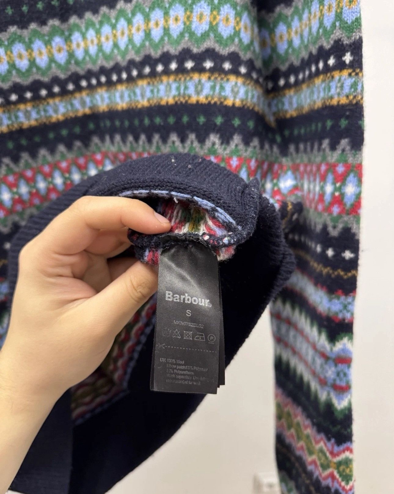 Barbour × Vintage Barbour Beacon Brand Sweater 100% Wool Crew Neck Jumper Size US S / EU 44-46 / 1 - 8 Thumbnail