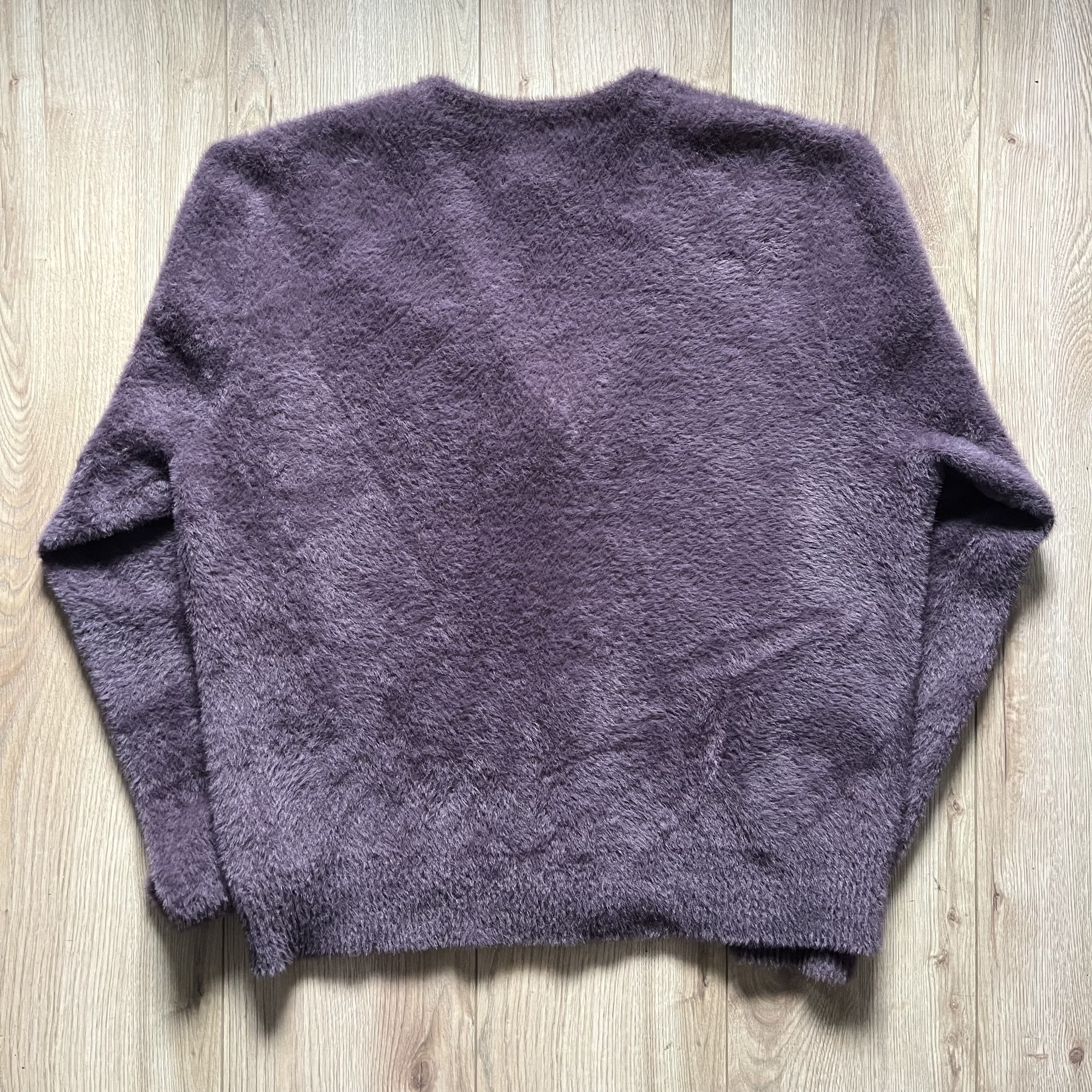 Stussy Stussy Shaggy Cardigan Eggplant Purple Size US M / EU 48-50 / 2 - 2 Thumbnail
