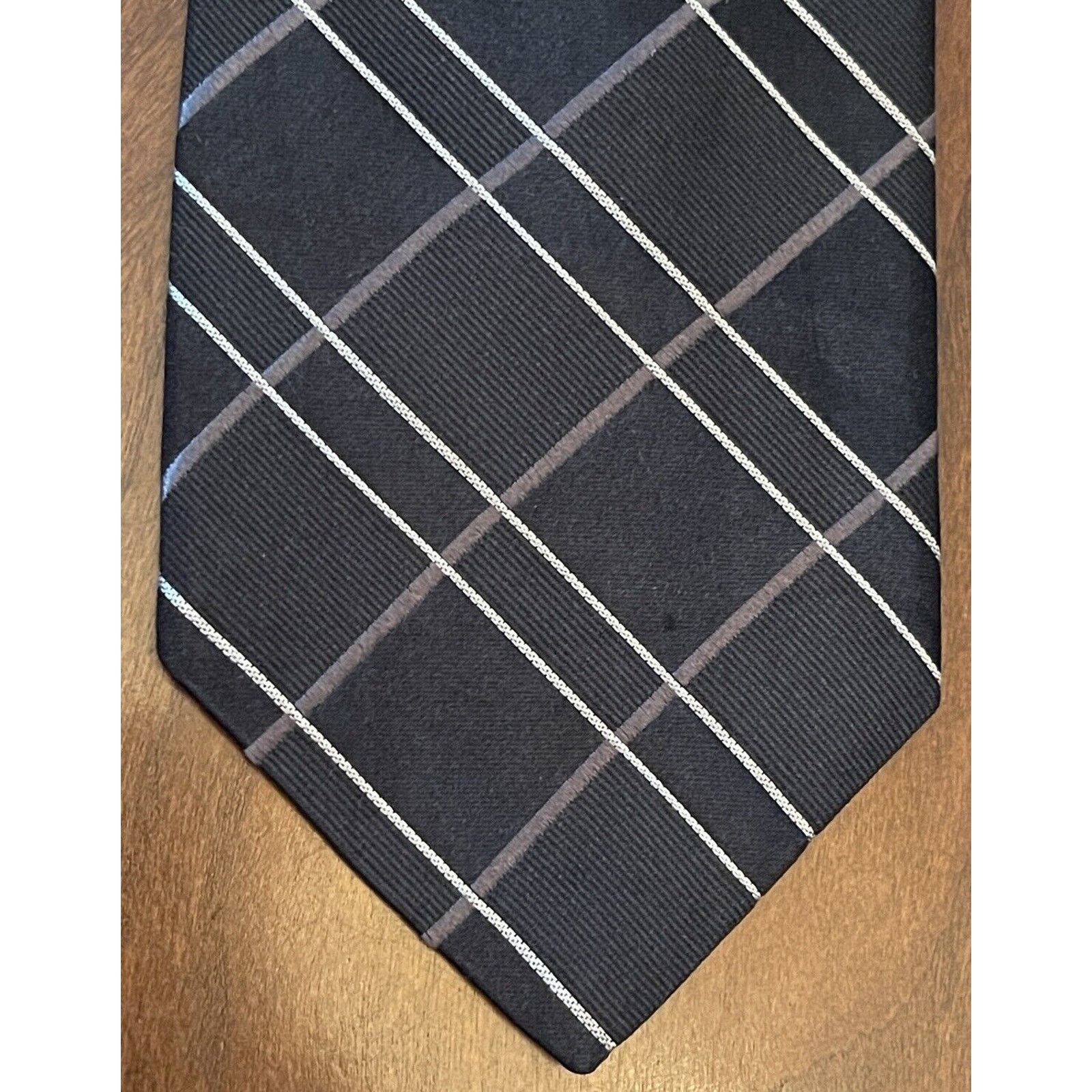 DKNY Dkny Black 100% Silk Men’s Neck Tie Made In Usa Size ONE SIZE - 1 Thumbnail