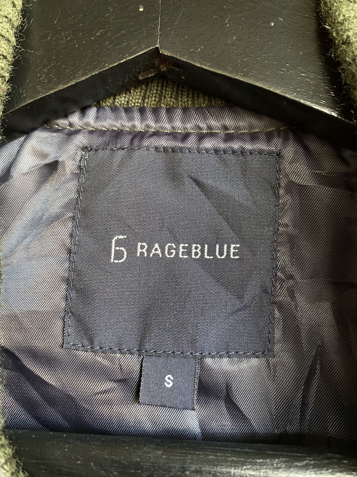 RAGEBLUE RAGEBLUE Olive Green Bomber Jacket Australian Merino Wool Size US S / EU 44-46 / 1 - 6 Thumbnail