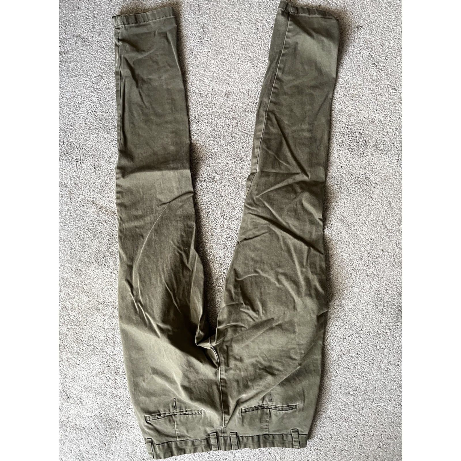 Denim & Co. Denim Co. Stretch Slim Chino Pants Men's 32x32 Green Flat Front Slash Pocket Size US 32 / EU 48 - 3 Thumbnail