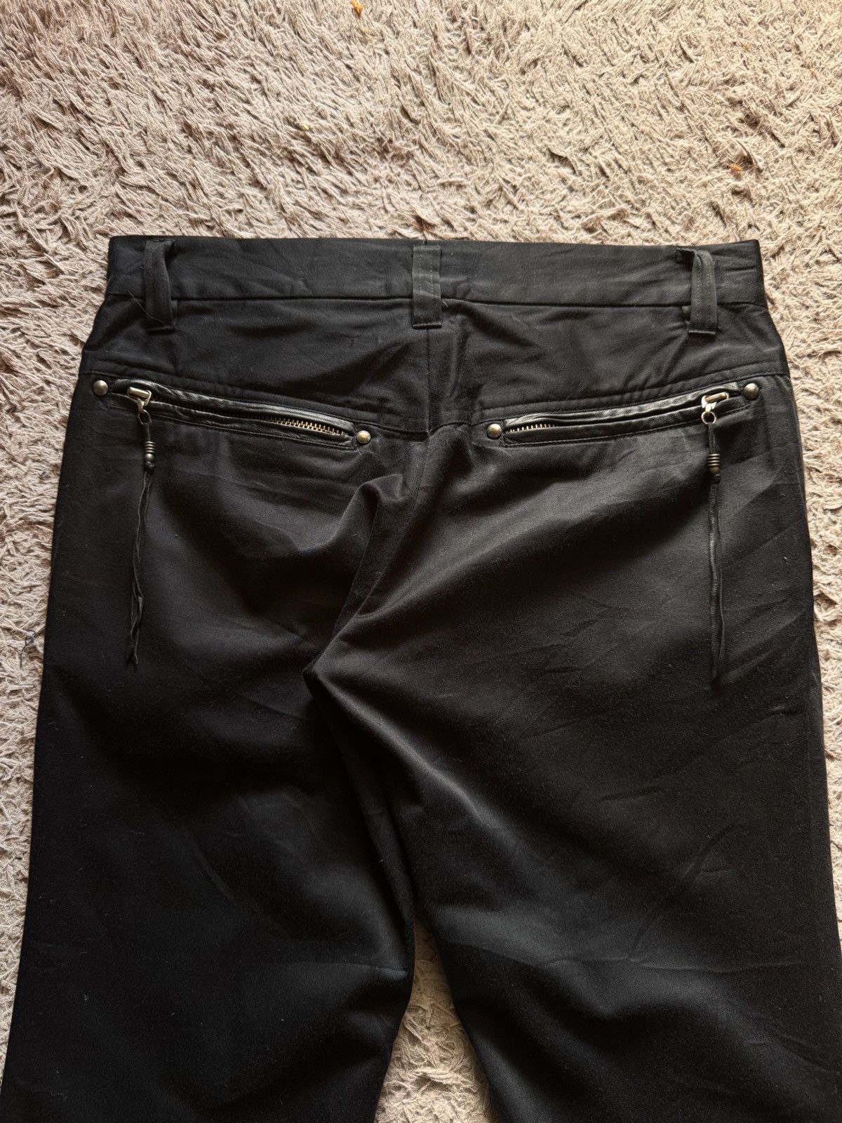 5351 POUR LES HOMMES 5351 Pour Les Hommes Flared Tassel Black Trousers Size US 30 / EU 46 - 7 Thumbnail