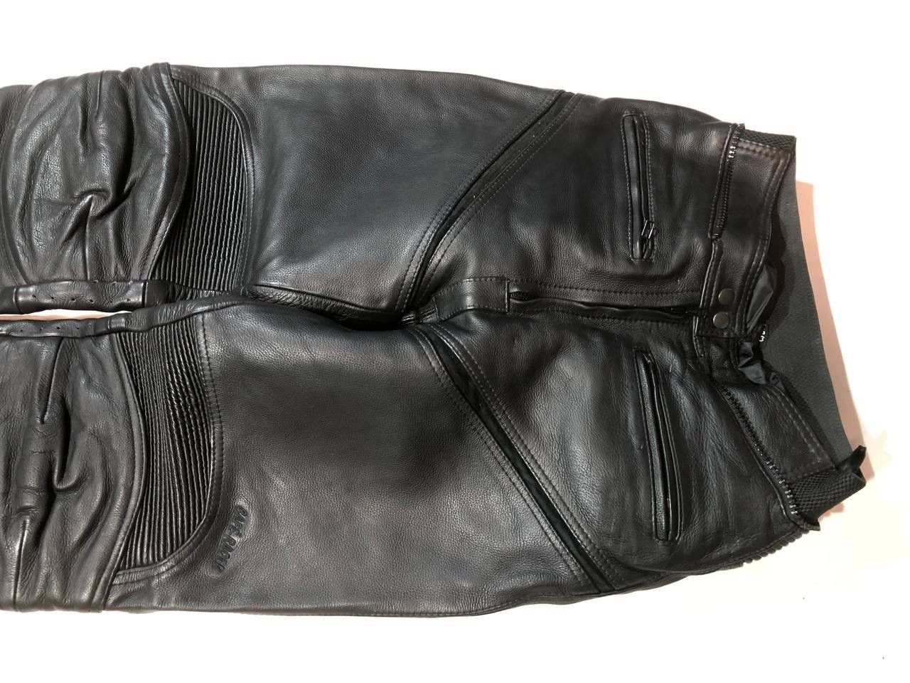 Vintage Cafe-Racer Racing Biker Leather Pants Vintage Size US 30 / EU 46 - 4 Thumbnail