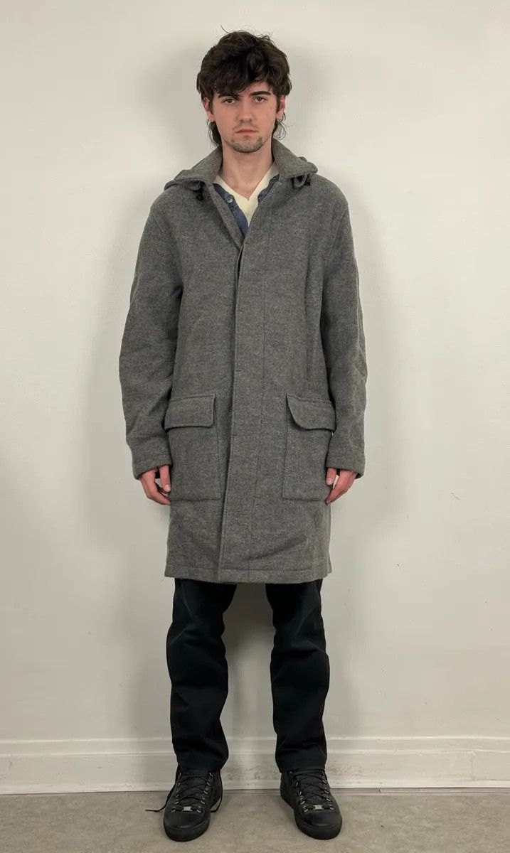 Yves Saint Laurent 2000s Yves Saint Laurent Grey Long Wool Jacket Size US M / EU 48-50 / 2 - 2 Thumbnail