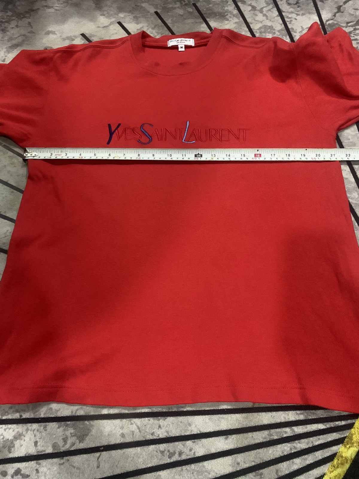 Vintage × Yves Saint Laurent RARE!! Shirt Yvest Saint Laurent Spellout Size US M / EU 48-50 / 2 - 7 Thumbnail