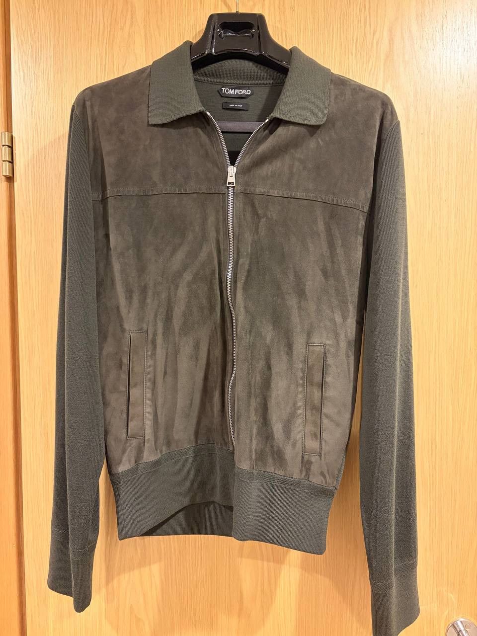 Tom Ford Tom Ford Suede-Front Merino Wool Knit Jacket Size US M / EU 48-50 / 2 - 1 Thumbnail