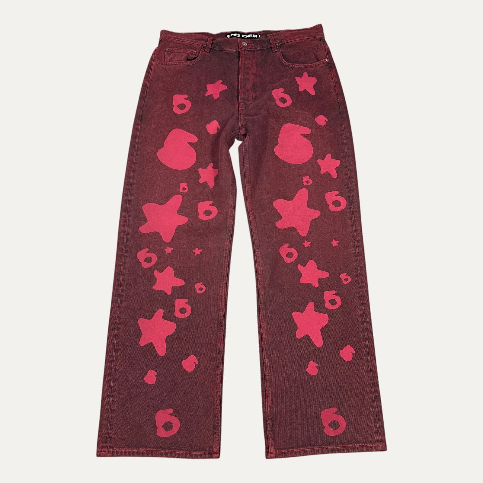 Sp5der SP5DER Beluga Denim Jeans Red Size US 36 / EU 52 - 1 Thumbnail
