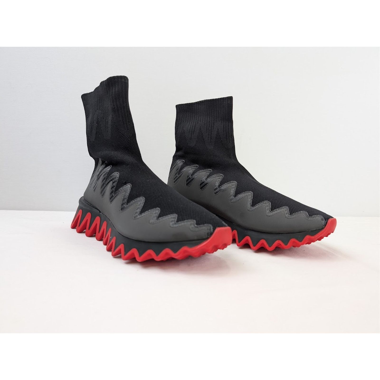 Christian Louboutin o1rshd1 Sharky Sock Sneakers in Black Size US 10.5 / EU 43-44 - 4 Thumbnail