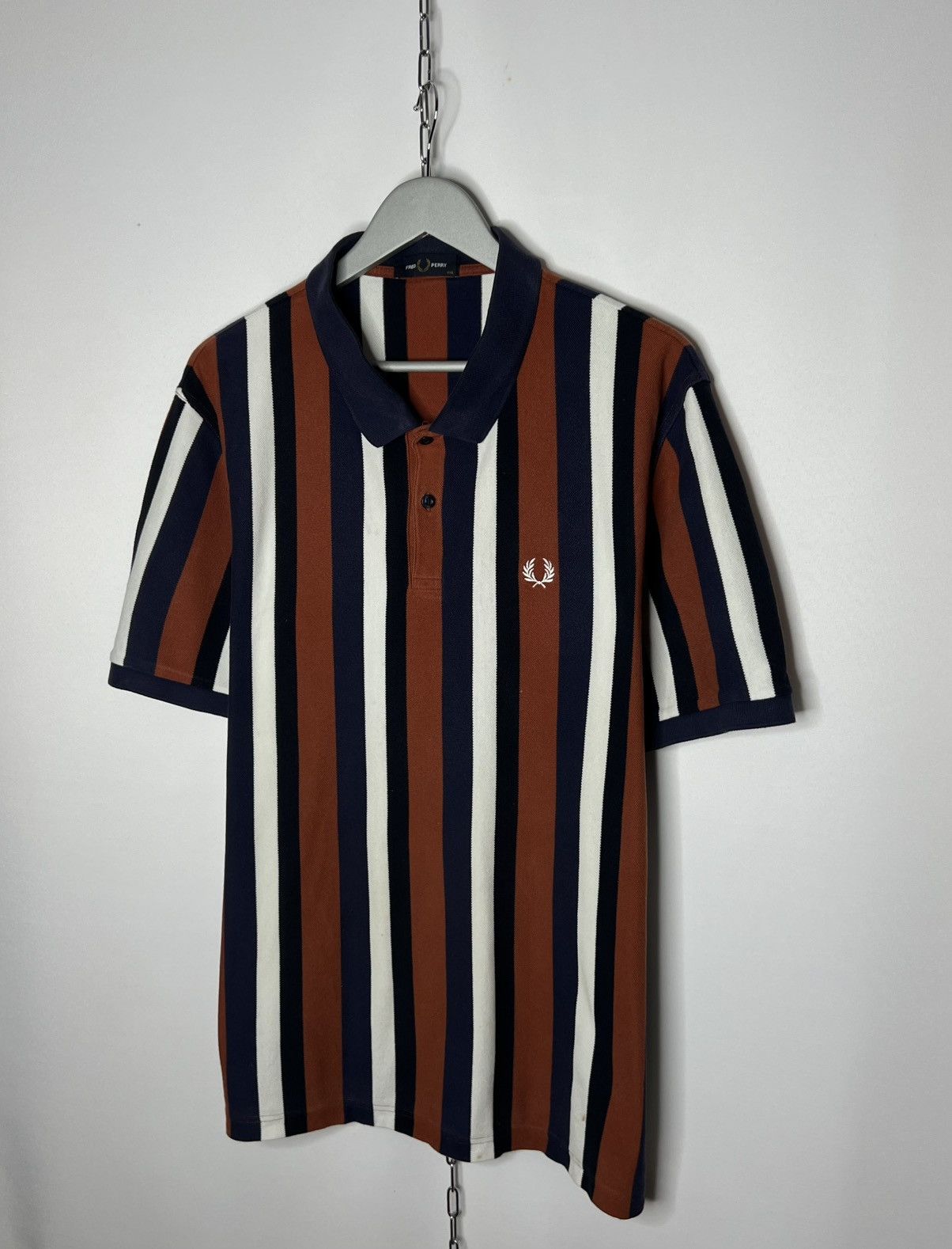 Fred Perry Rare Fred Perry Striped Polo Shirt Short Sleeve Size US XXL / EU 58 / 5 - 2 Thumbnail