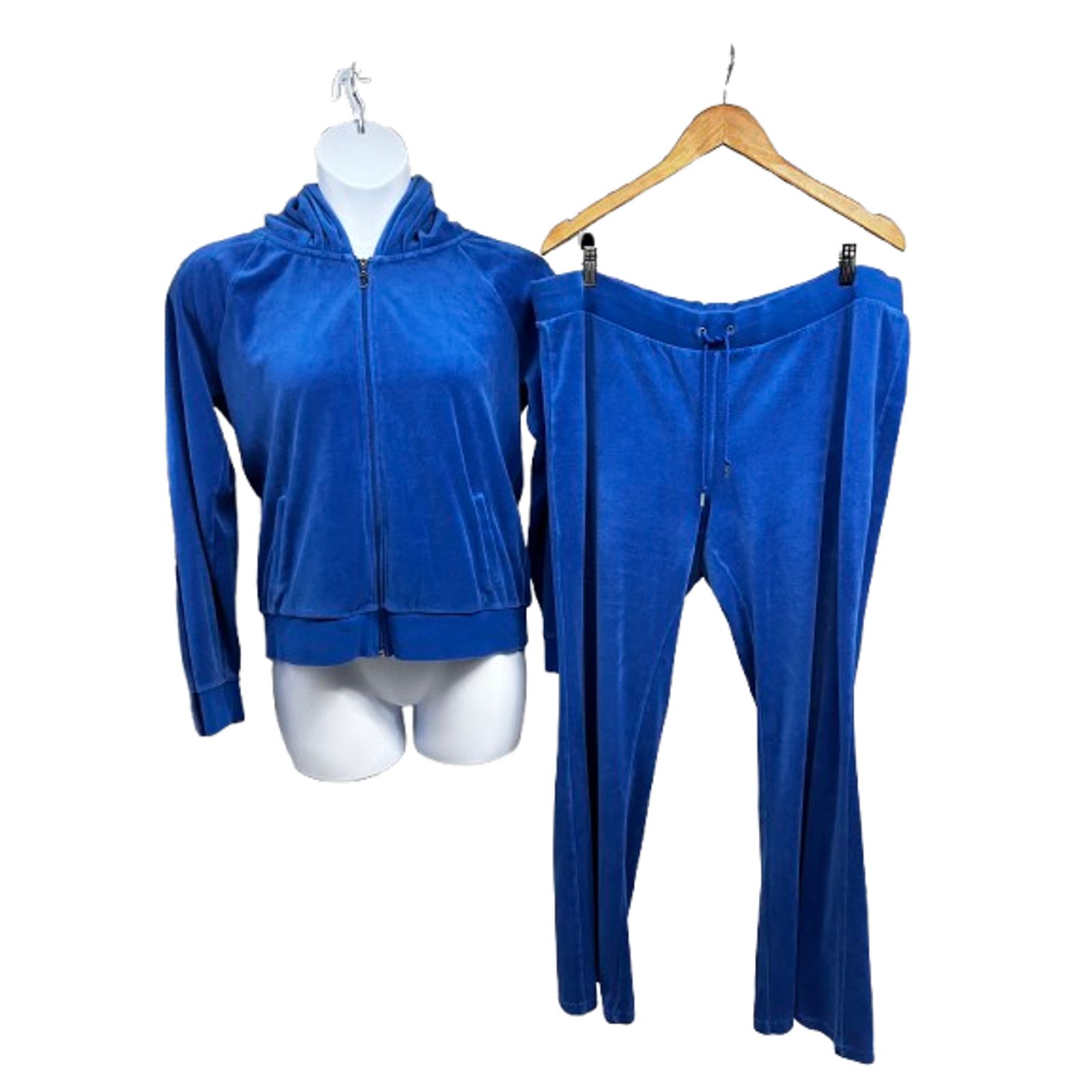 Juicy Couture Vintage Y2K Juicy Couture Blue Velour Relaxed Tracksuit XL Size XL / US 12-14 / IT 48-50 - 3 Thumbnail