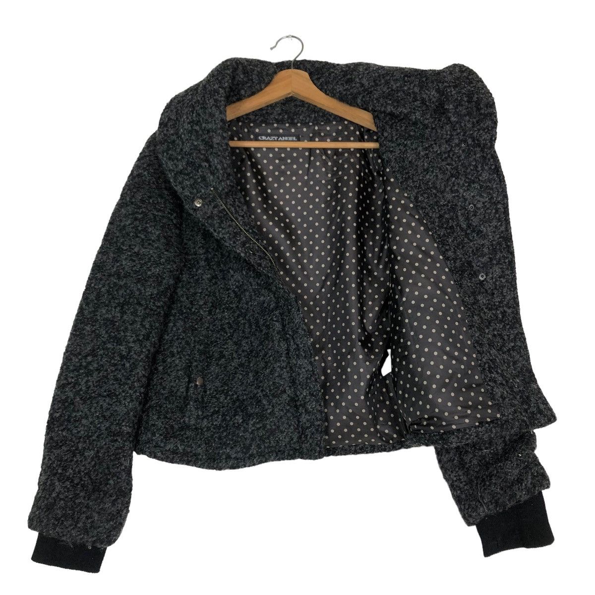 Japanese Brand 🔥CROPPED BIKER JACKET DOUBLE COLLAR CRAZY ANGEL JAPAN Size US S / EU 44-46 / 1 - 11 Thumbnail