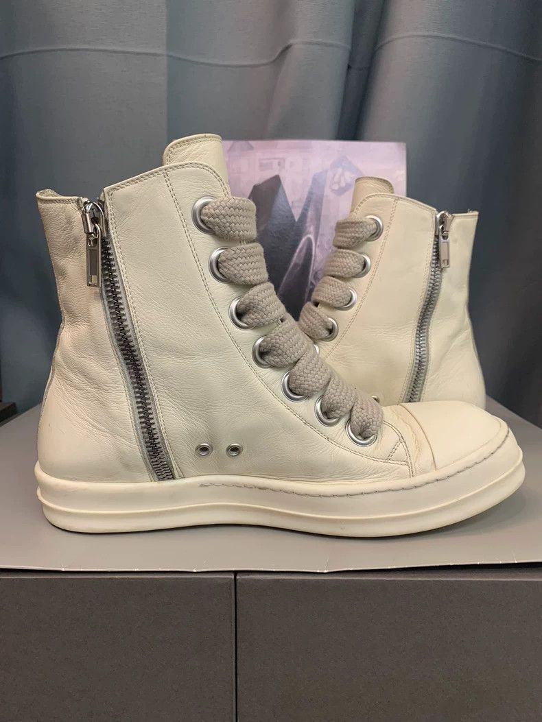 Rick Owens Rick Owens Wide shoelace thick strap high-top cowhide leat Size US 10 / EU 43 - 5 Thumbnail