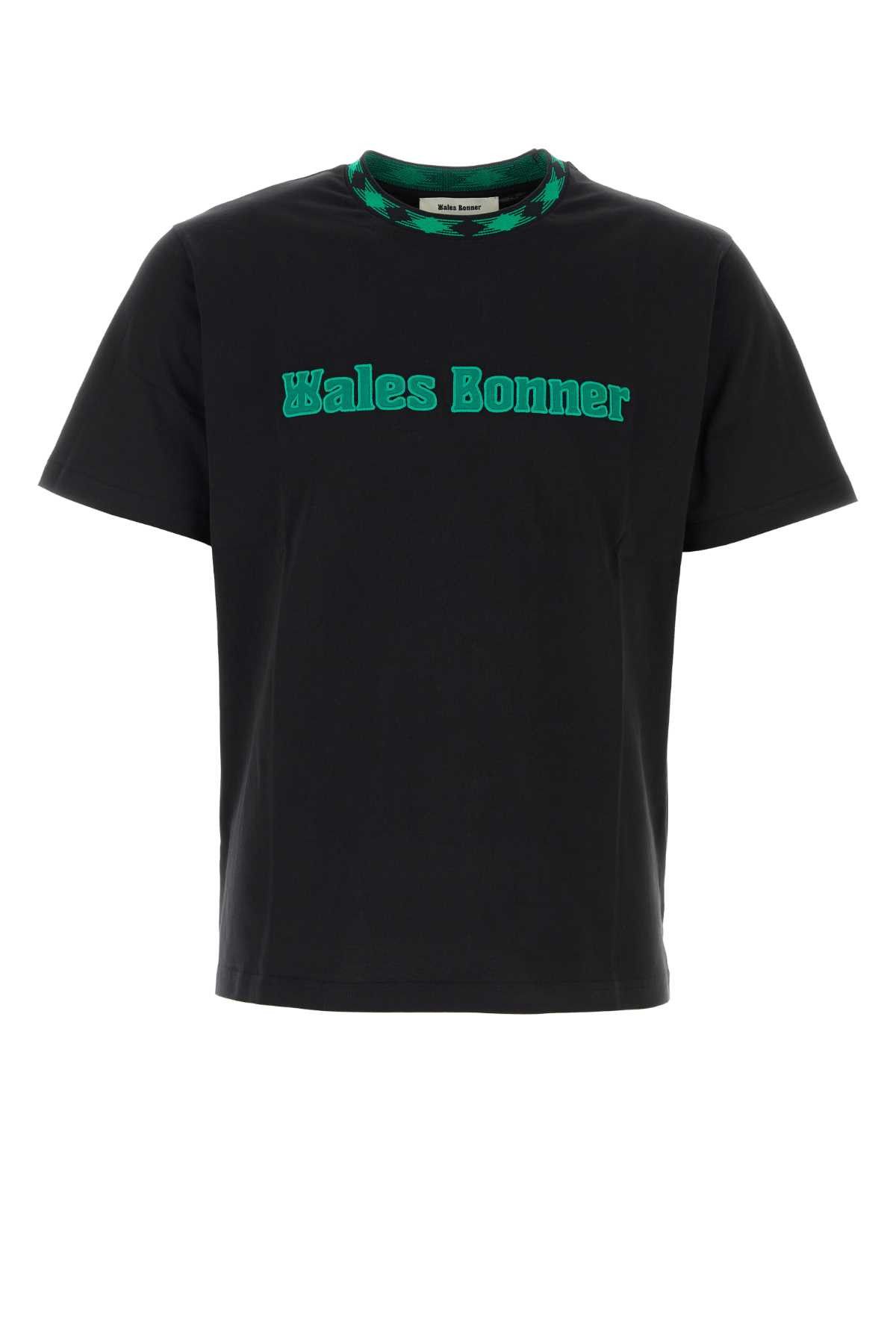 image of Wales Bonner Black Cotton Original T-Shirt, Men's (Size Large)