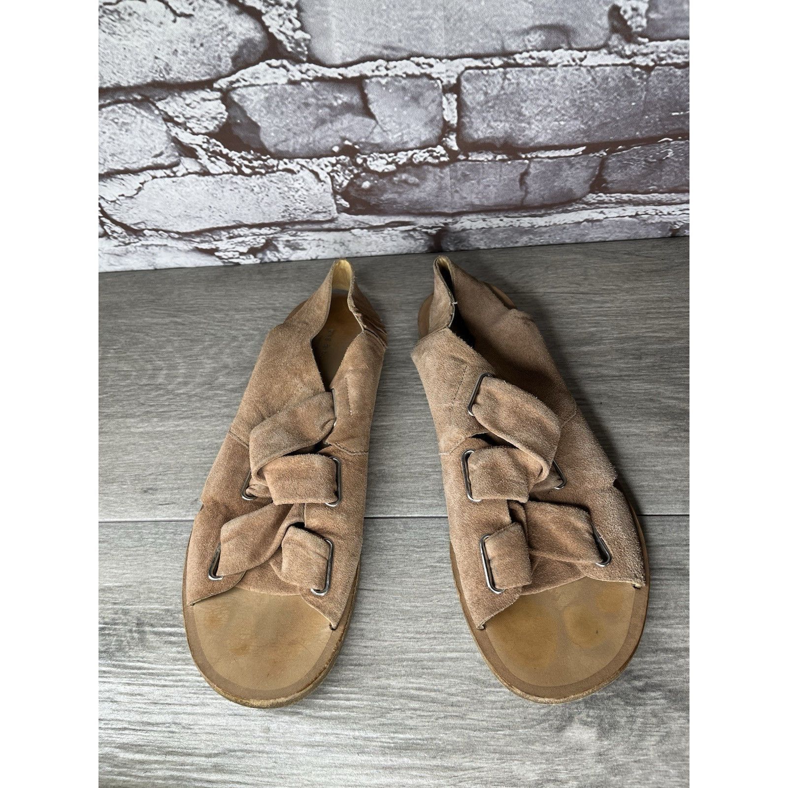 Rag & Bone Rag & Bone Pink Salmon Suede Leather Strap Flats Sandals Wom Size US 6.5 / IT 36.5 - 13 Thumbnail