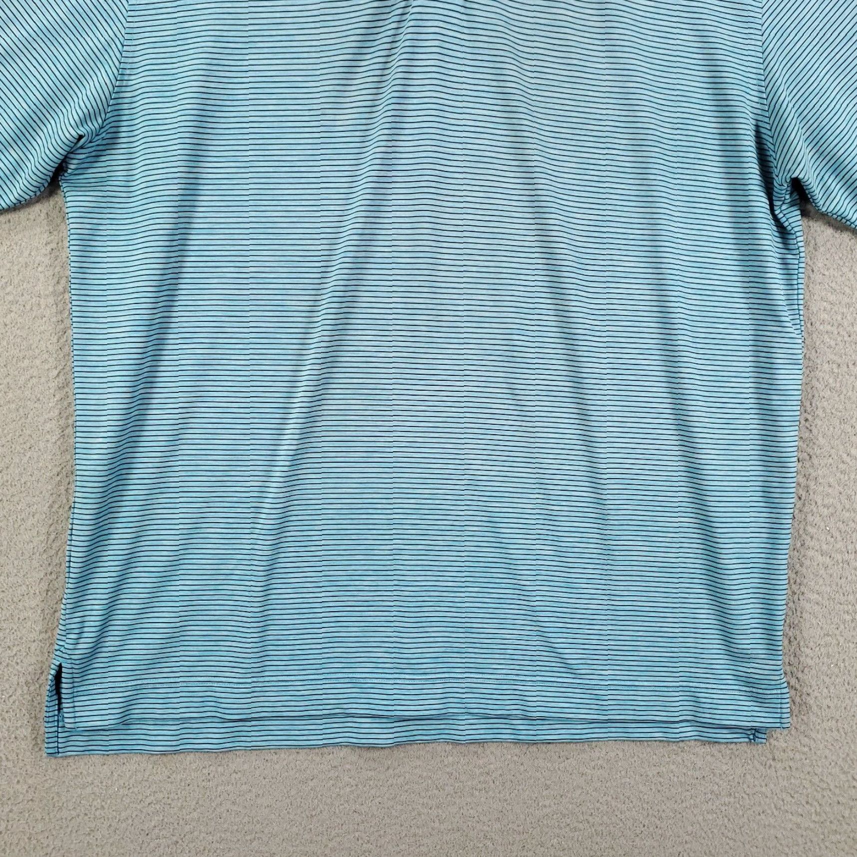 Footjoy FootJoy Polo Shirt Mens XL Blue Black Pinstripe Tech Stretch Performance FJ Size US XL / EU 56 / 4 - 4 Thumbnail