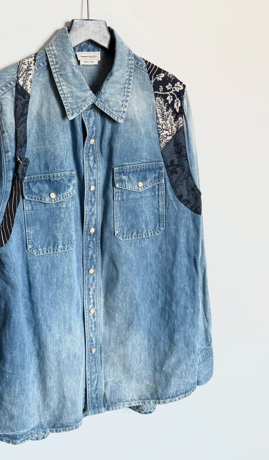 Alexander McQueen Alexander McQueen Gun Holster Strap Jacquard Denim Jacket Size US M / EU 48-50 / 2 - 2 Thumbnail