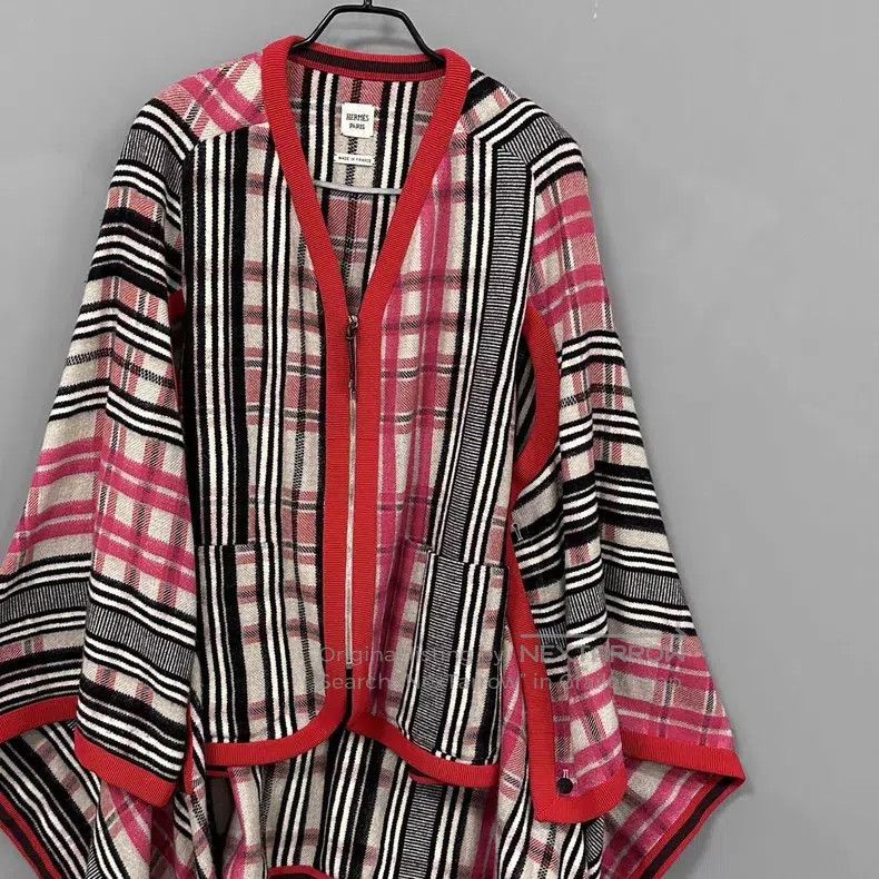 Hermes Hermes Plaid mixed cape Size XXS / US 00 / IT 34 - 2 Thumbnail