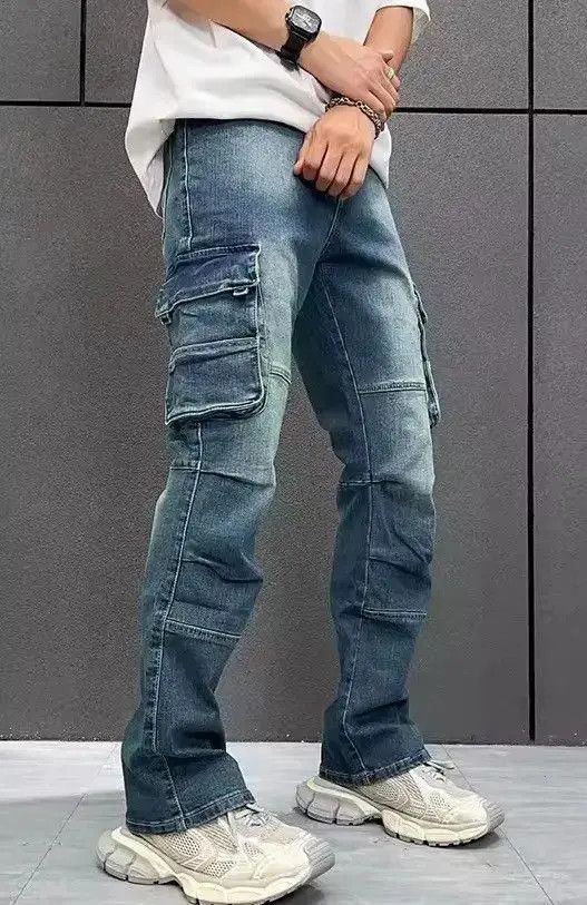 Japanese Brand Slim Fitting Straight Cargo Pant Size US 32 / EU 48 - 3 Thumbnail