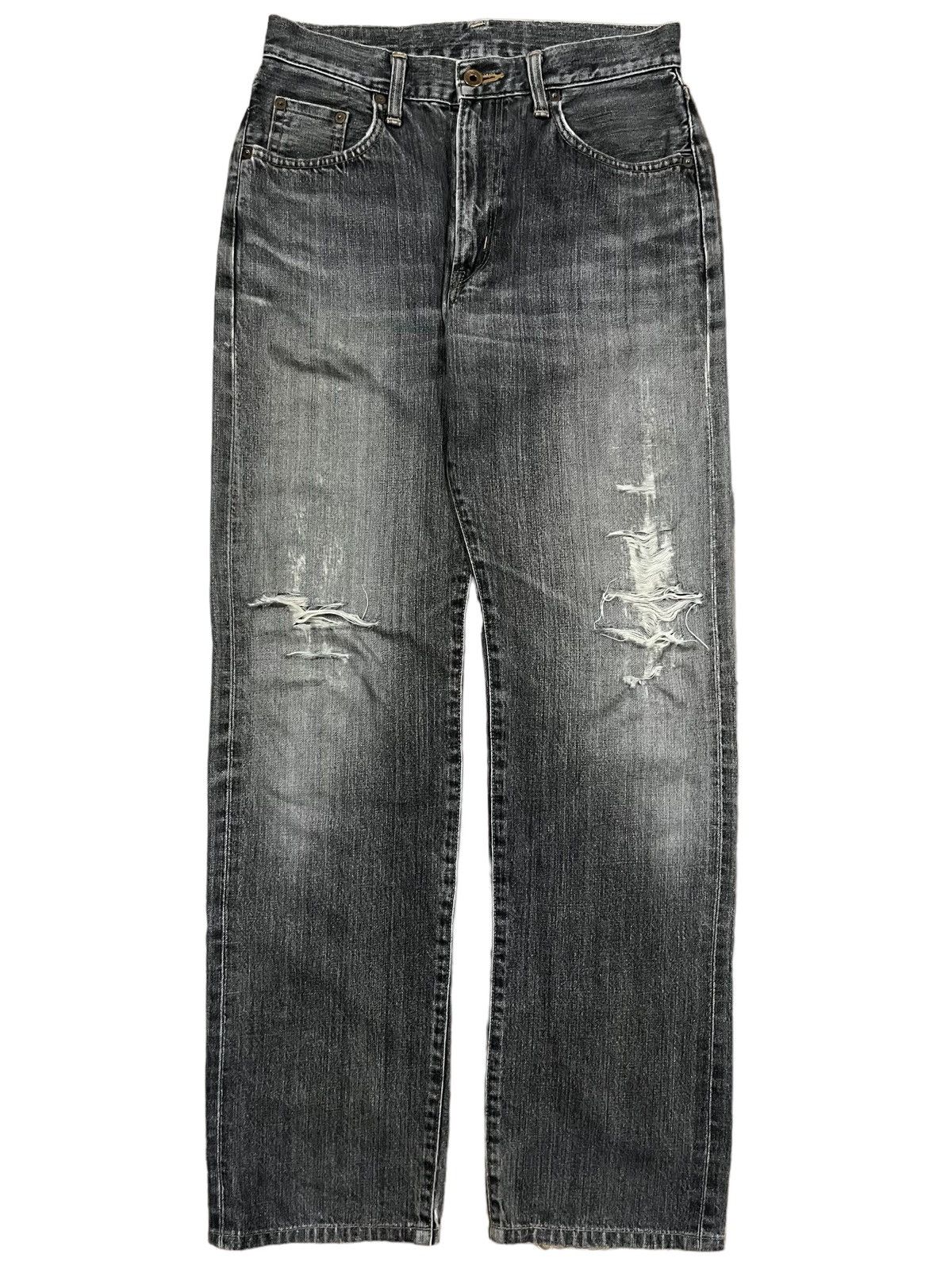 14th Addiction × Edwin Vintage Edwin Black Faded Distressed Loose Fit Jeans Size US 28 / EU 44 - 1 Thumbnail