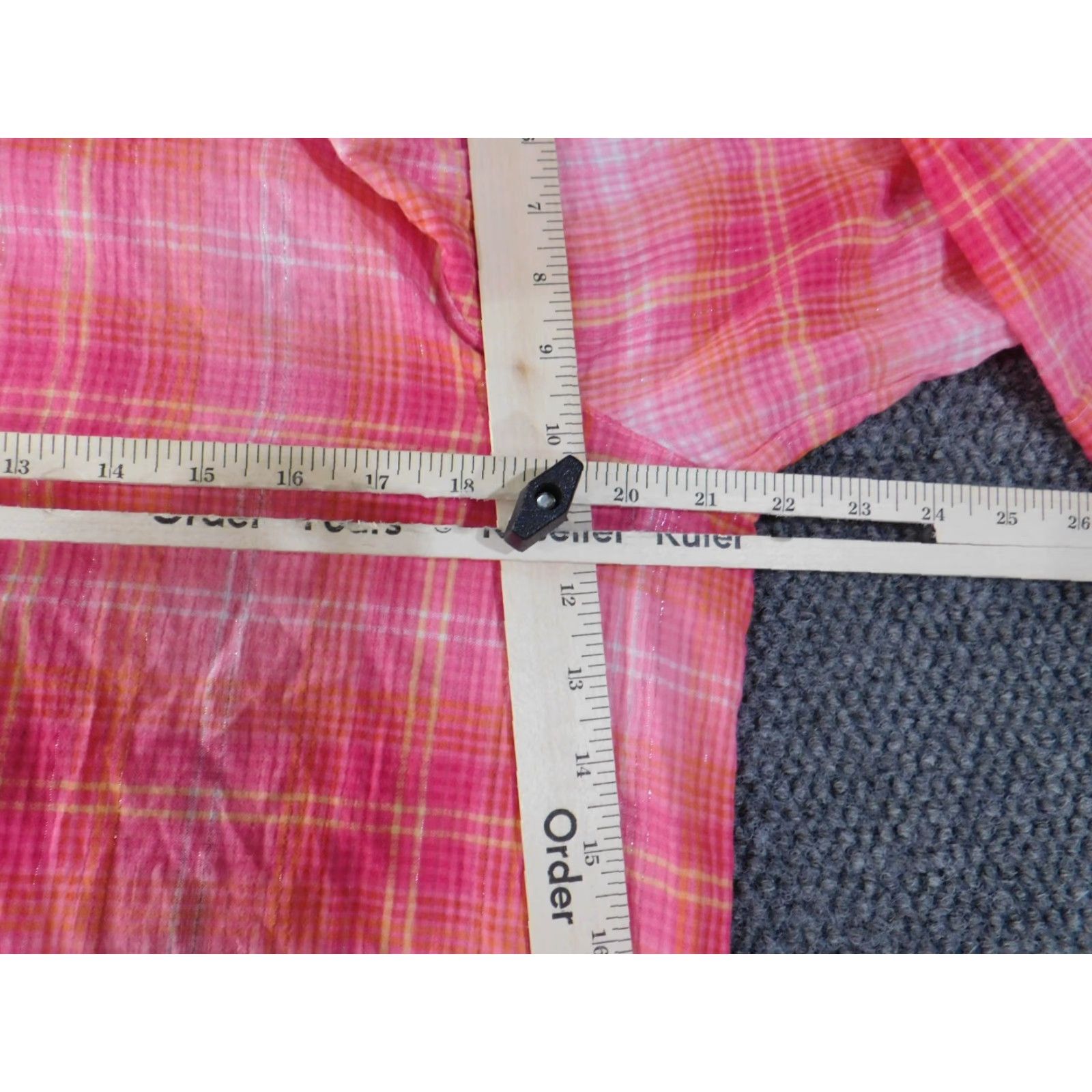 Vintage Alfred Dunner Button-Up Shirt Womens Medium Pink Plaid Beaded Cotton Woven Long Sleeve Collared Basic Vintage No (adjusted for clarity) Size M / US 6-8 / IT 42-44 - 6 Thumbnail