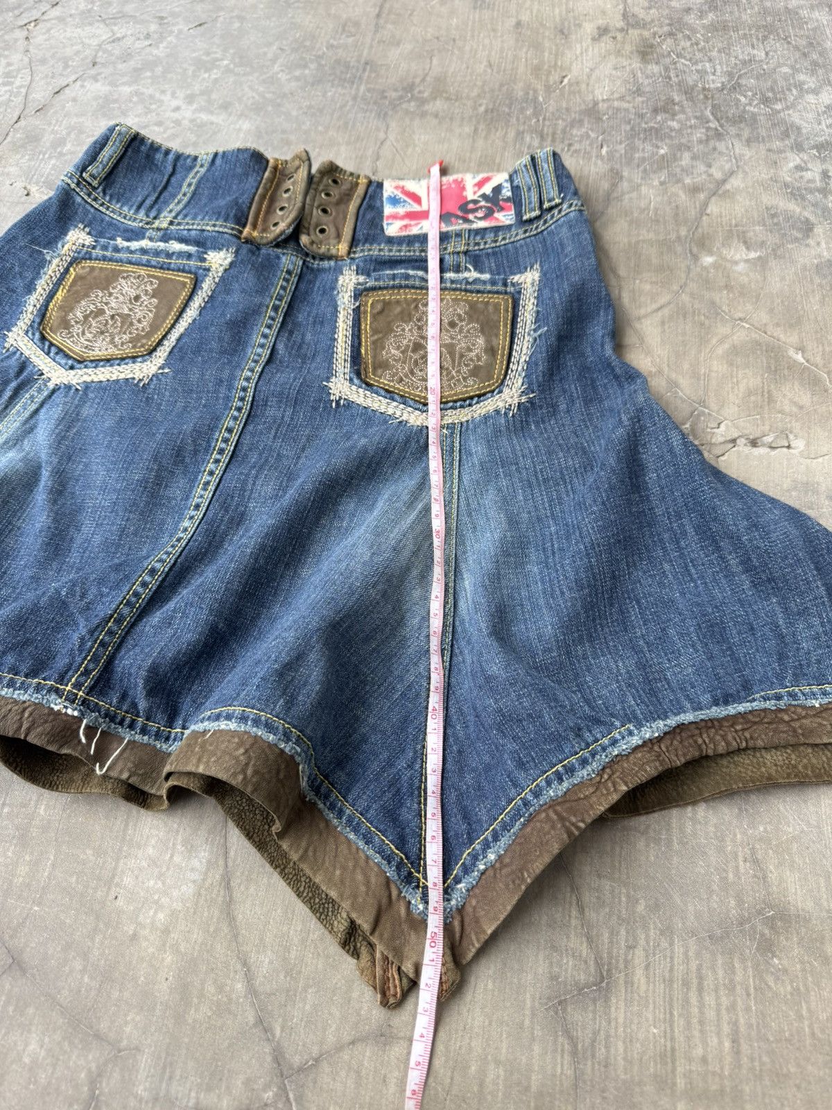 If Six Was Nine Vintage ASK skirt SIZE 27 Asymmetrical Designer Denim Size 30" / US 8 / IT 44 - 3 Thumbnail