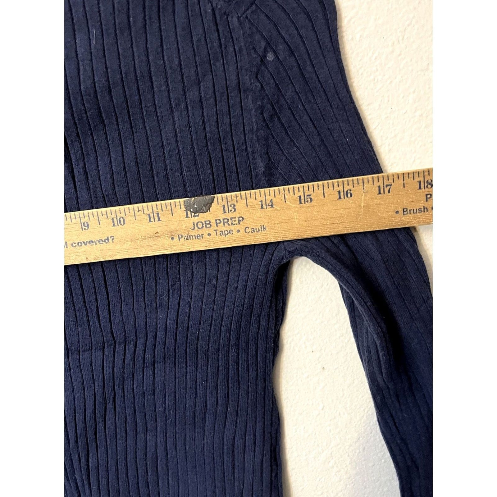 Gap GAP Women's Round Neck Solid Sweater Small Navy Blue Ribbed Size S / US 4 / IT 40 - 5 Thumbnail