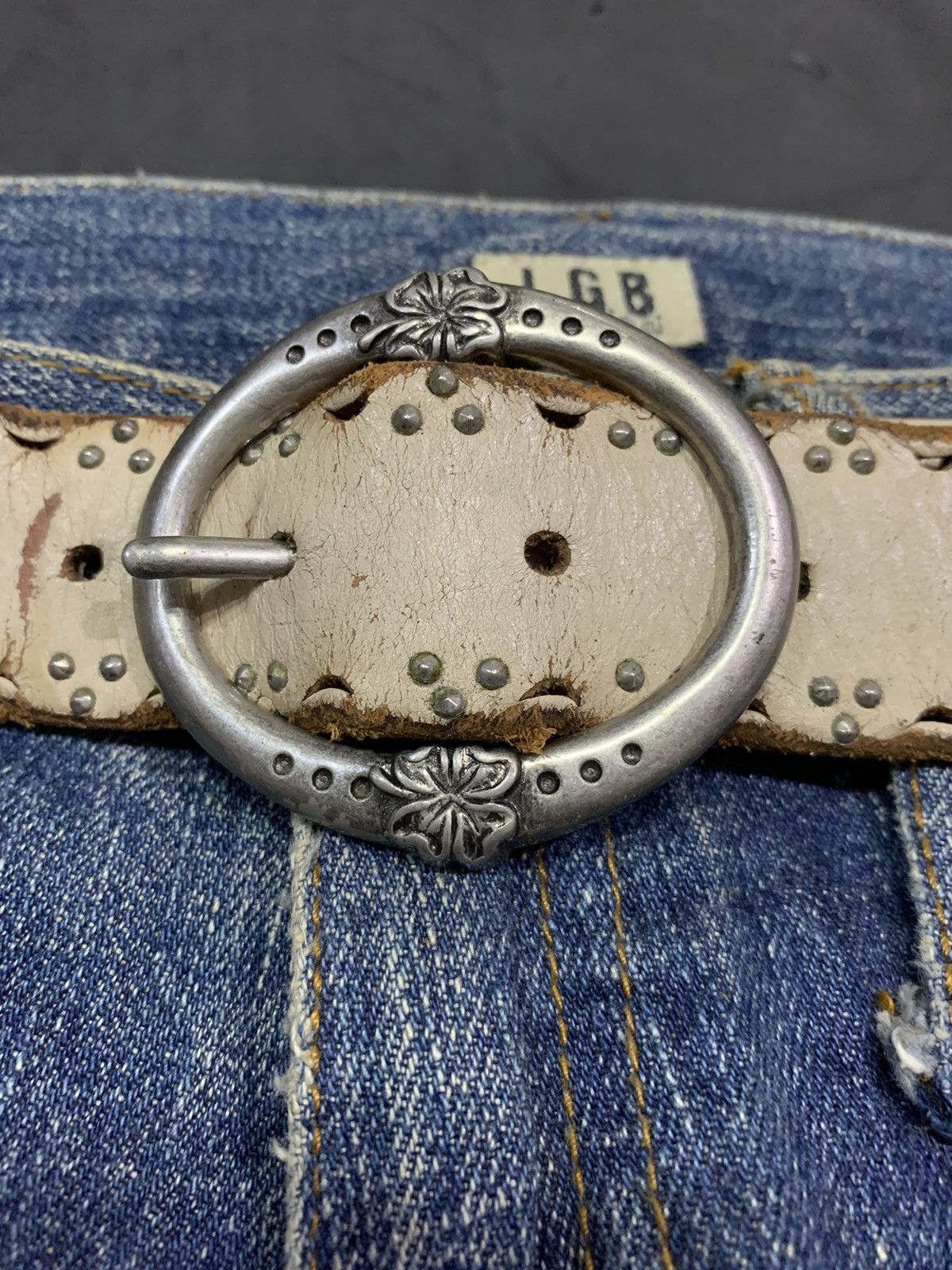 14th Addiction 🖤BLACKFRIDAY🖤Uknown leather virus stone belt kmrii styled Size 30 - 2 Thumbnail