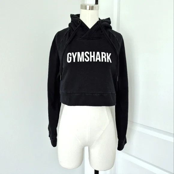 Gymshark Logo Cropped Crest Hoodie Active Athletic Comfy Workout Size S / US 4 / IT 40 - 8 Thumbnail
