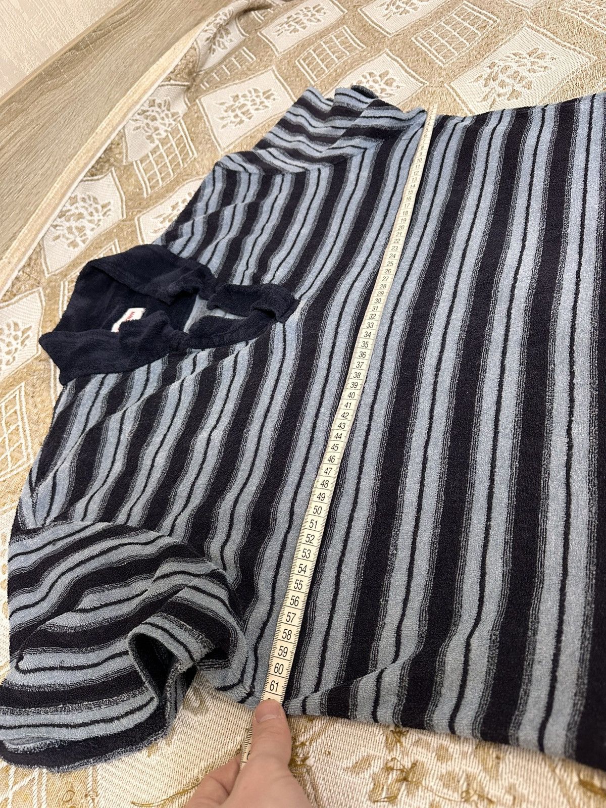 Orlebar Brown 🔥 Orlebar Brown Striped Terry Polo T Shirt Beach Surf Swim Size US XL / EU 56 / 4 - 10 Thumbnail