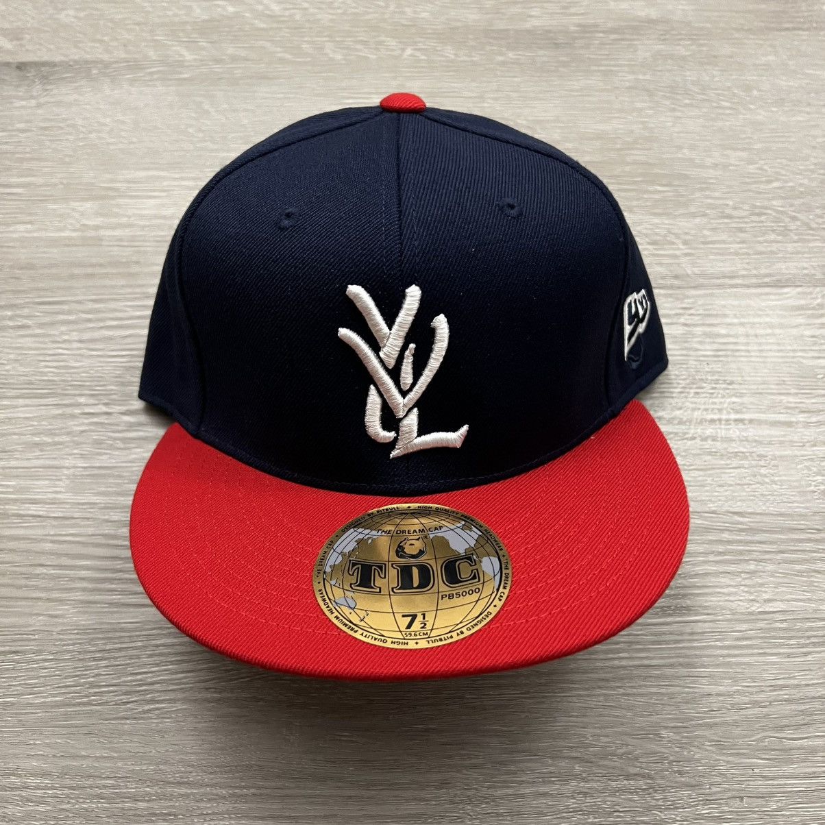 Playboi Carti YVL Fitted Hat Navy/Red Size 7 1/2