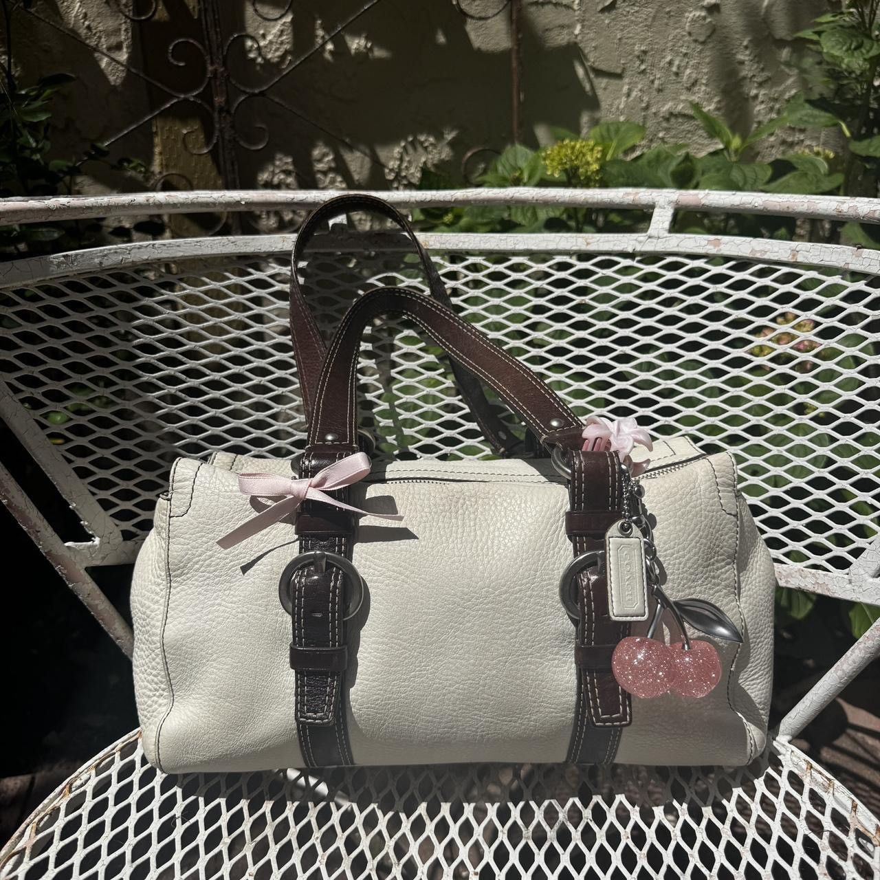 Coach Y2K White & Brown Coach Shoulder Bag Size ONE SIZE - 1 Thumbnail