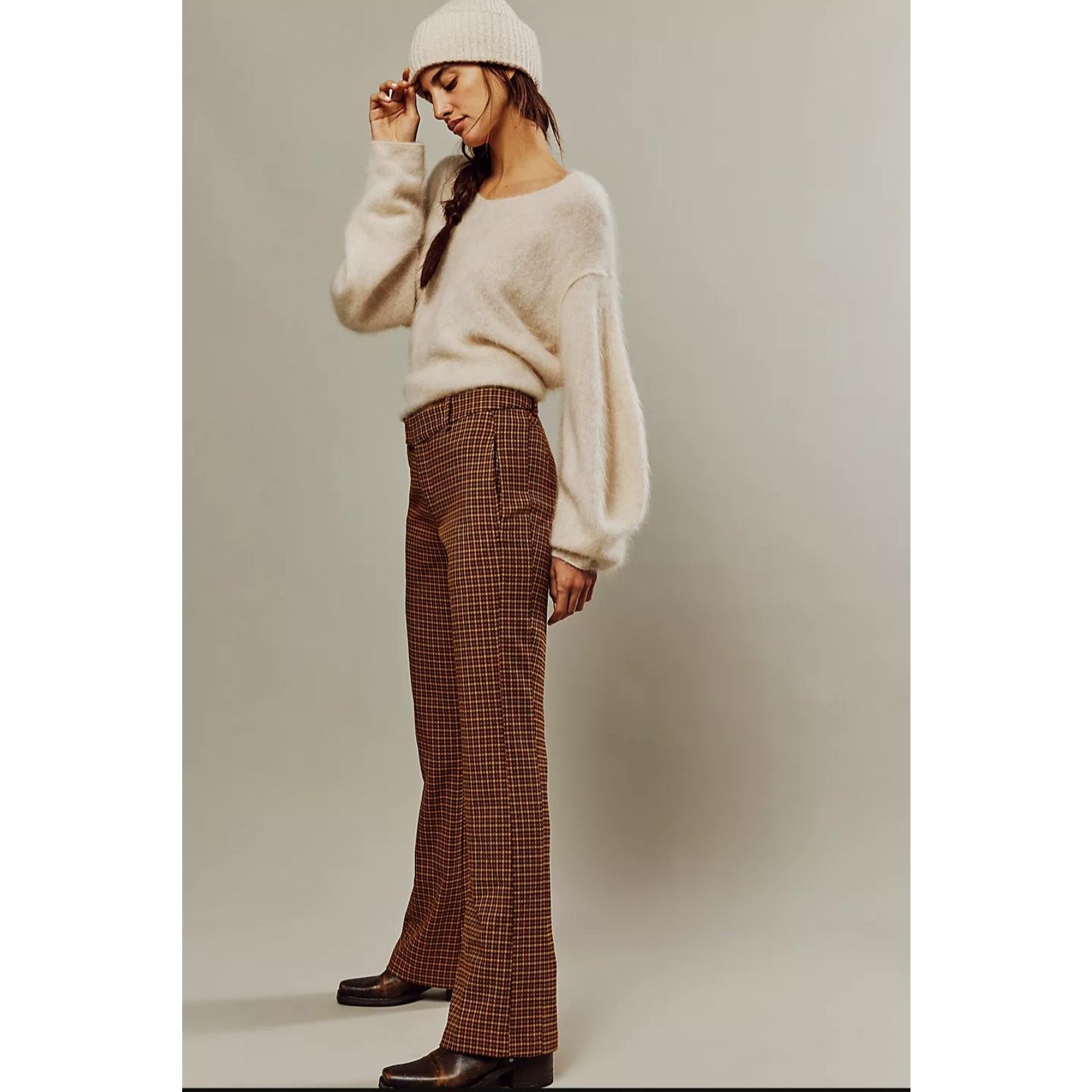 Free People NWT Free People Jana Flare Trousers $98 SIZE 2 Brown Size 26" / US 2 / IT 38 - 3 Thumbnail