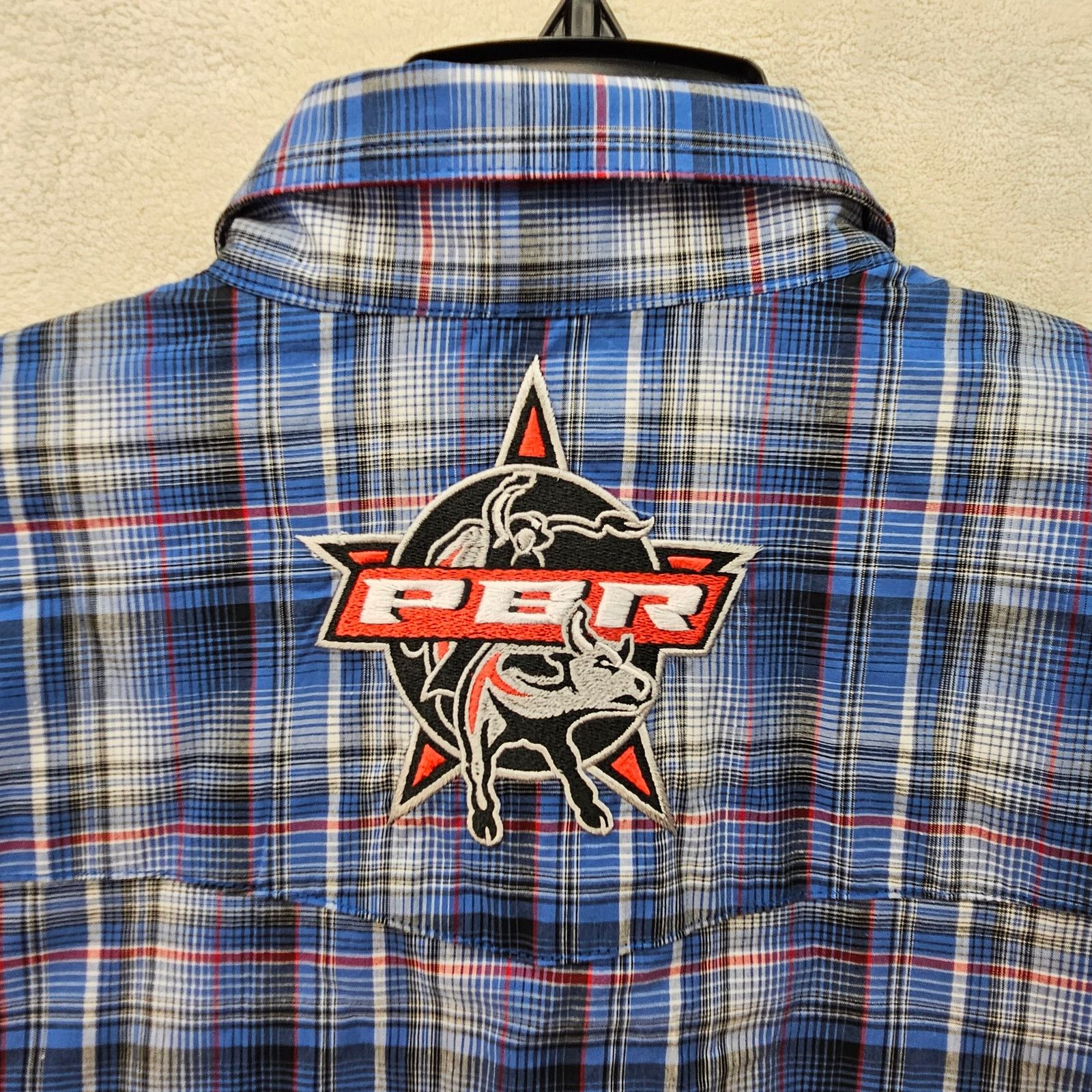 Wrangler WRANGLER PBR PLAID MEN'S 2XT PEARL SNAP WESTERN SHIRT NWT Size US XXL / EU 58 / 5 - 2 Thumbnail