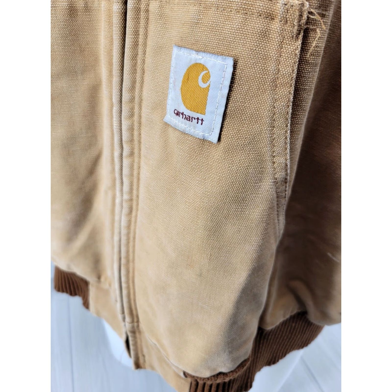 Carhartt VINTAGE Carhartt Jacket Mens 2XL Brown J04 Full Zip Hooded Workwear Bomber 90s Active Mens Size US XXL / EU 58 / 5 - 5 Thumbnail