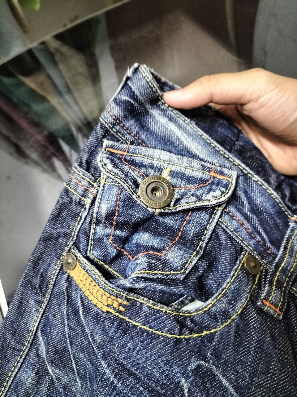 If Six Was Nine FLARE LOLITA Rare Faded distressed Jeans Size 28" / US 6 / IT 42 - 5 Thumbnail