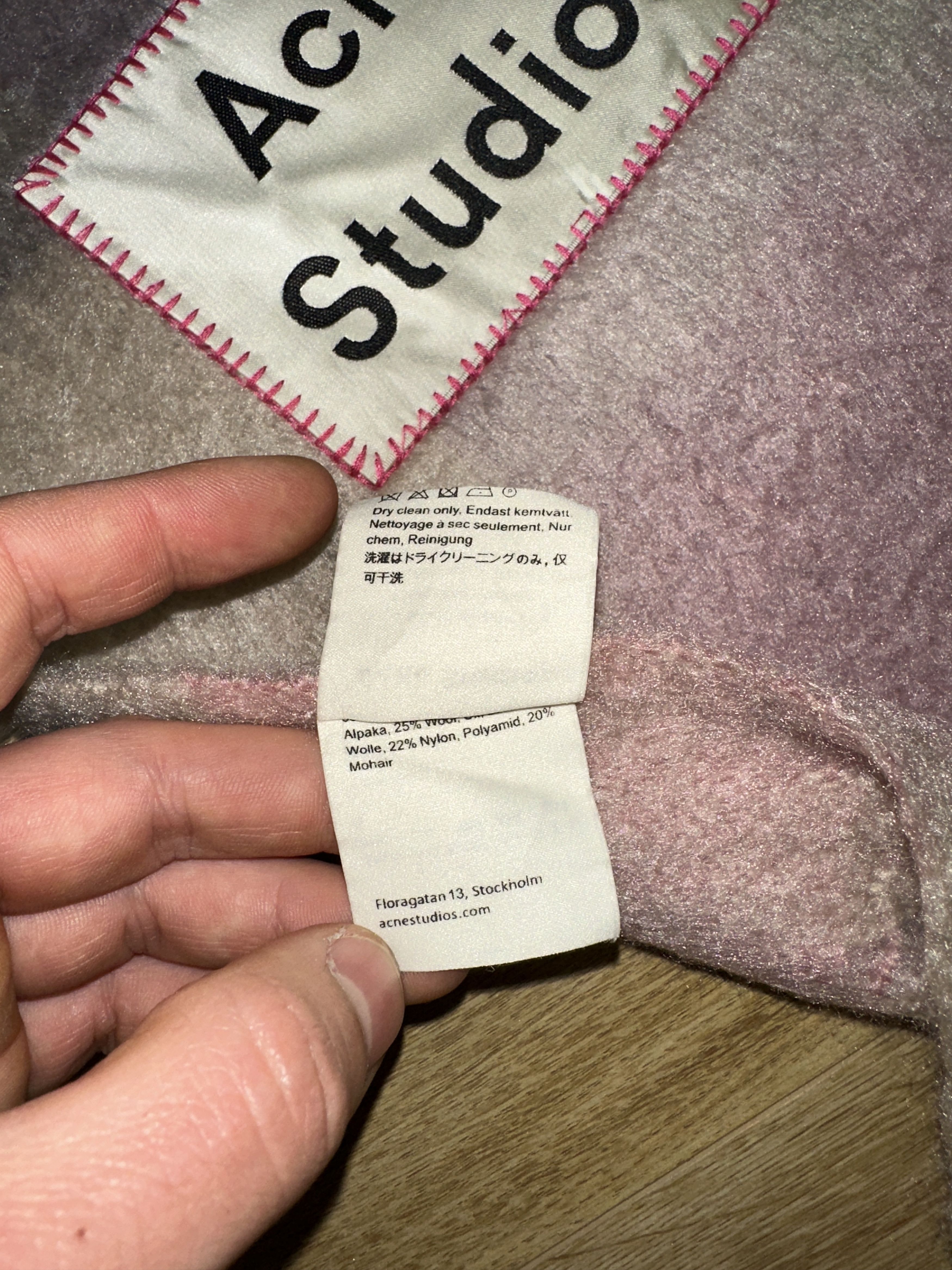 Acne Studios Acne Studios Checked Mohair Wool Scarf Unisex 250Cm Size ONE SIZE - 10 Thumbnail