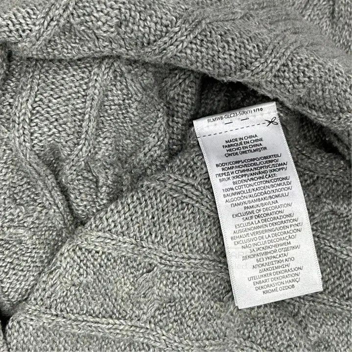 Polo Ralph Lauren Polo Ralph Lauren Men's Gray Cable Knit Sweater. Size US XL / EU 56 / 4 - 4 Thumbnail
