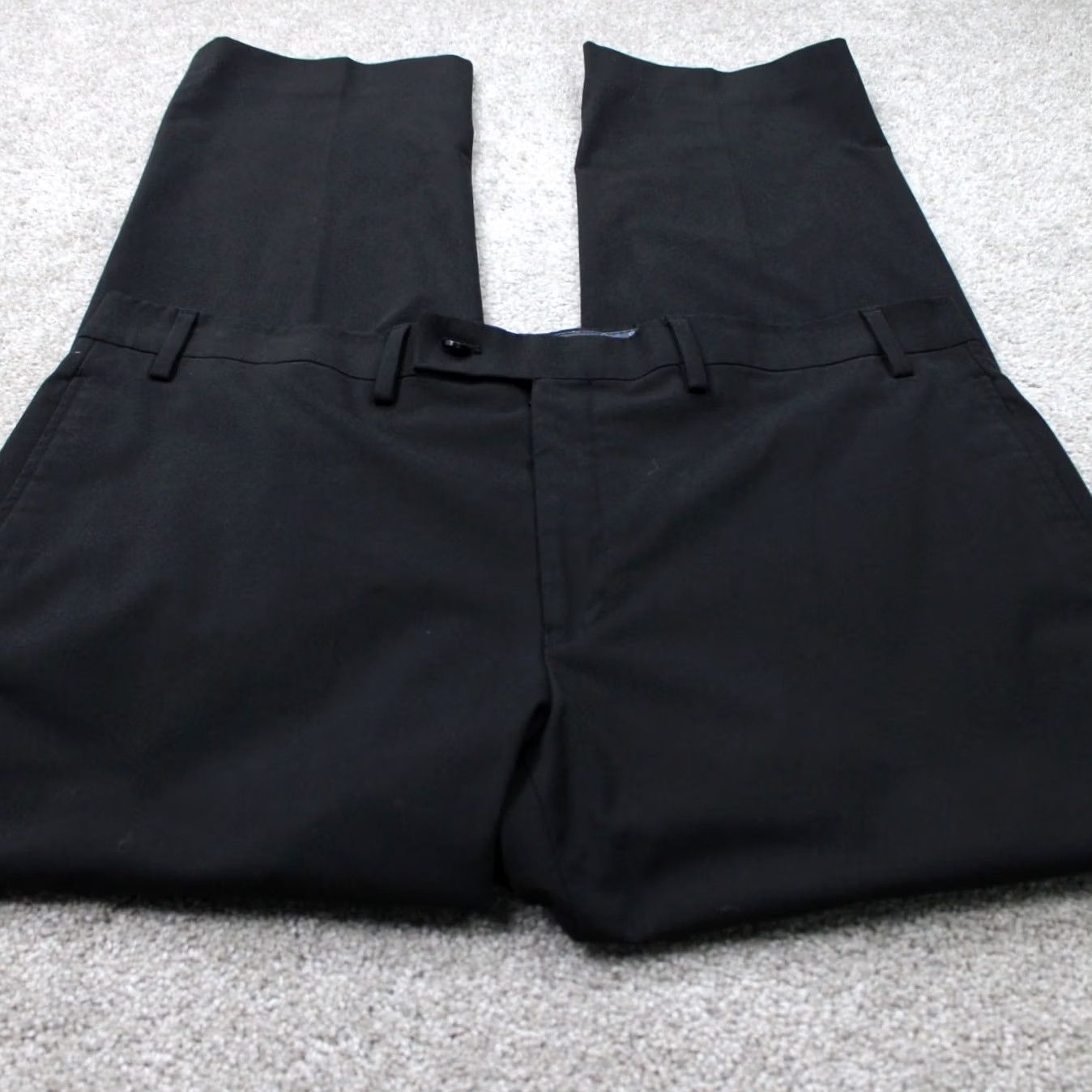 Ralph Lauren LAUREN Ralph Lauren Pants Mens 40x30 Black Flat Front Polyester/Viscose Stretch Dress Pants Size US 40 / EU 56 - 2 Thumbnail