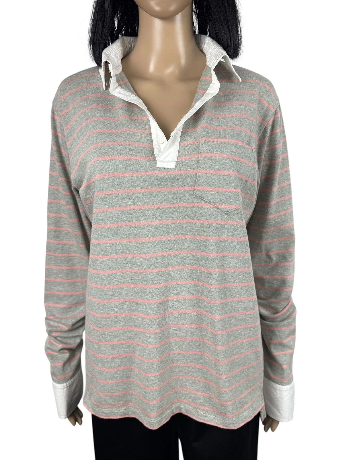 Balenciaga Balenciaga Paris Collared Striped Jumper size L Size L / US 10 / IT 46 - 5 Thumbnail