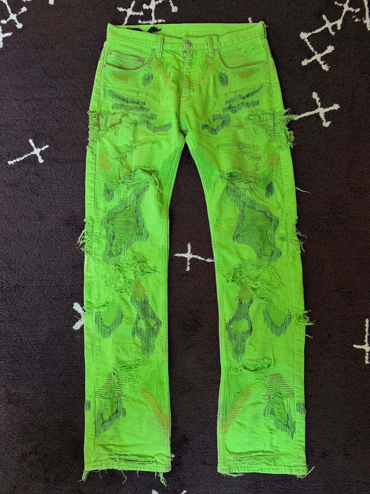 Vlone Vlone green scab denim Size US 32 / EU 48 - 2 Thumbnail
