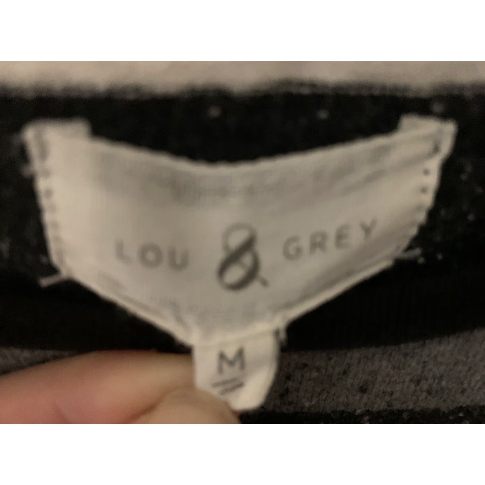 Lou & Grey Lou & Grey Short Sleeve Gray Striped Sweater Dress Medium Women Size M / US 6-8 / IT 42-44 - 3 Thumbnail