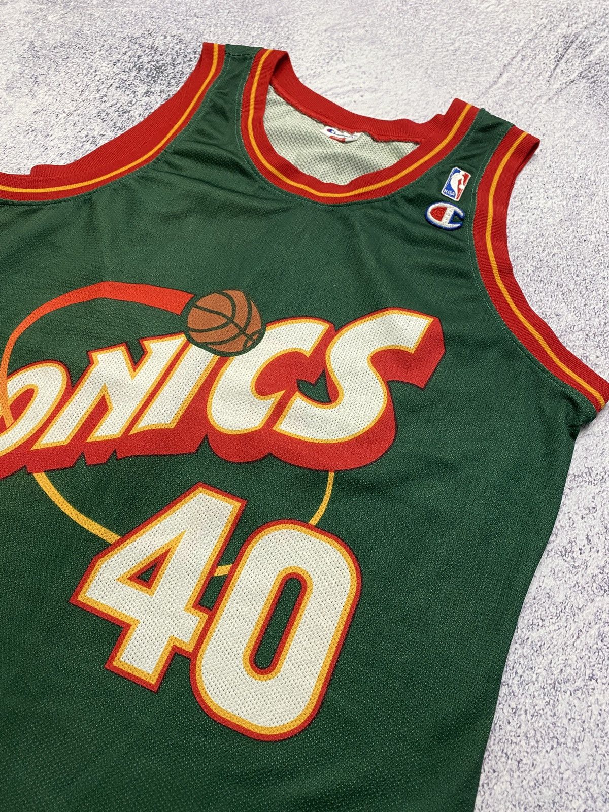 Champion × Vintage Vintage Champion Seattle Supersonics NBA Jersey #40 Kemp Size US L / EU 52-54 / 3 - 4 Thumbnail