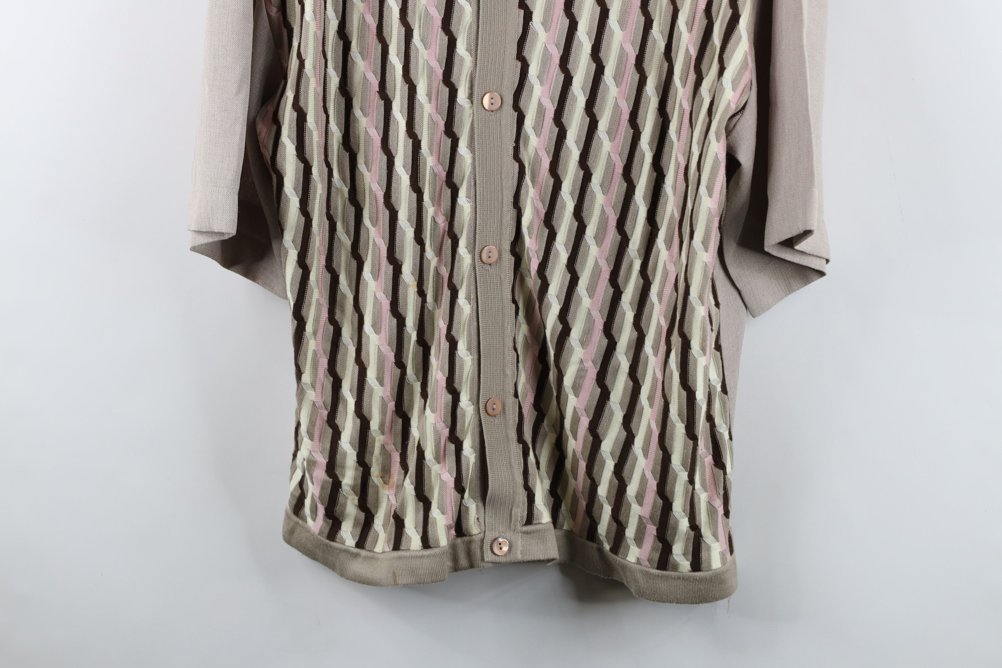 Vintage Vintage 90s Y2K Coogi Style Knit Short Sleeve Button Shirt Size US XL / EU 56 / 4 - 3 Thumbnail