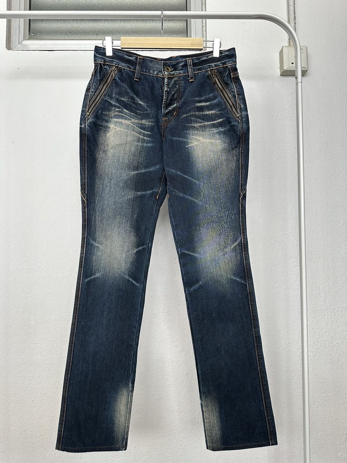 Boycott 2000's Boycott - Indigo distressed blue jeans Size US 31 - 12 Thumbnail
