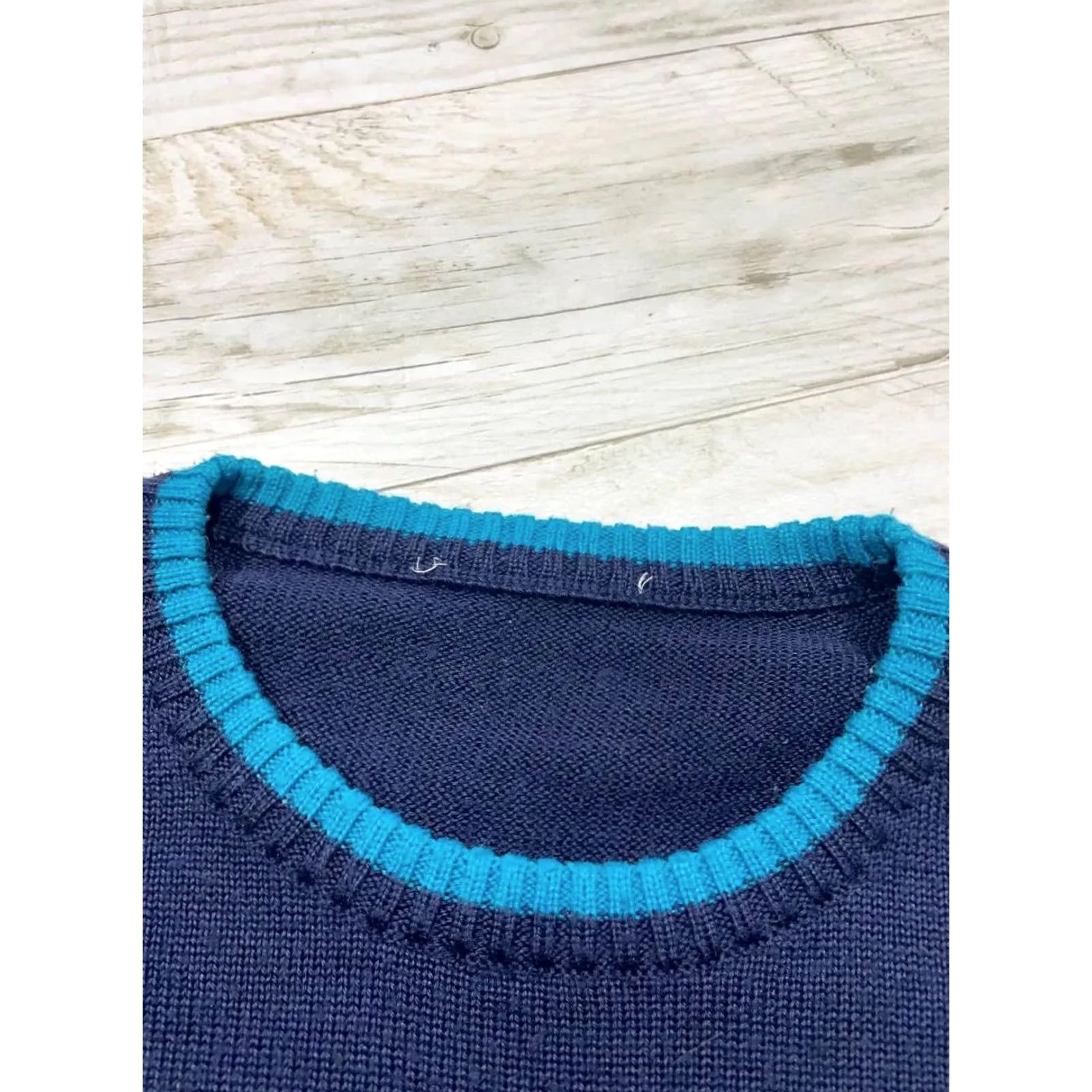 Yves Saint Laurent VINTAGE Saint Laurent Sweater Wool Big Logo YSL Luxury Men Size L Blue Pullover Crew Neck Knit Logo 90s Size US L / EU 52-54 / 3 - 7 Thumbnail