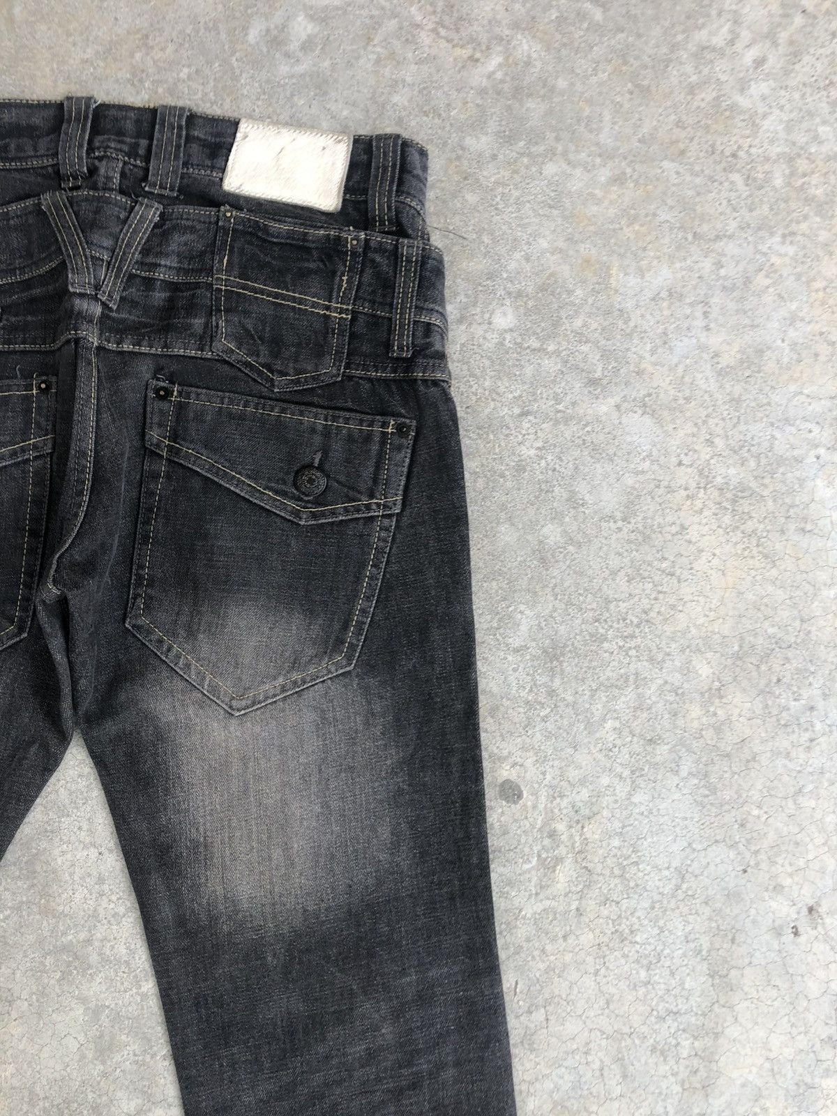 If Six Was Nine Japanese Urban Flared Jeans Double Waist Distressed Denim Size US 32 / EU 48 - 10 Thumbnail