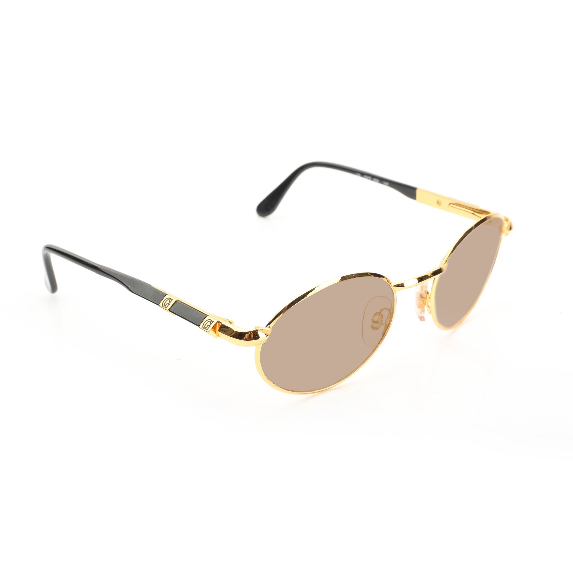 Gianfranco Ferre Gianfranco Ferre '90s Gold & Black Pyramidal Sunglasses Size ONE SIZE - 1 Thumbnail