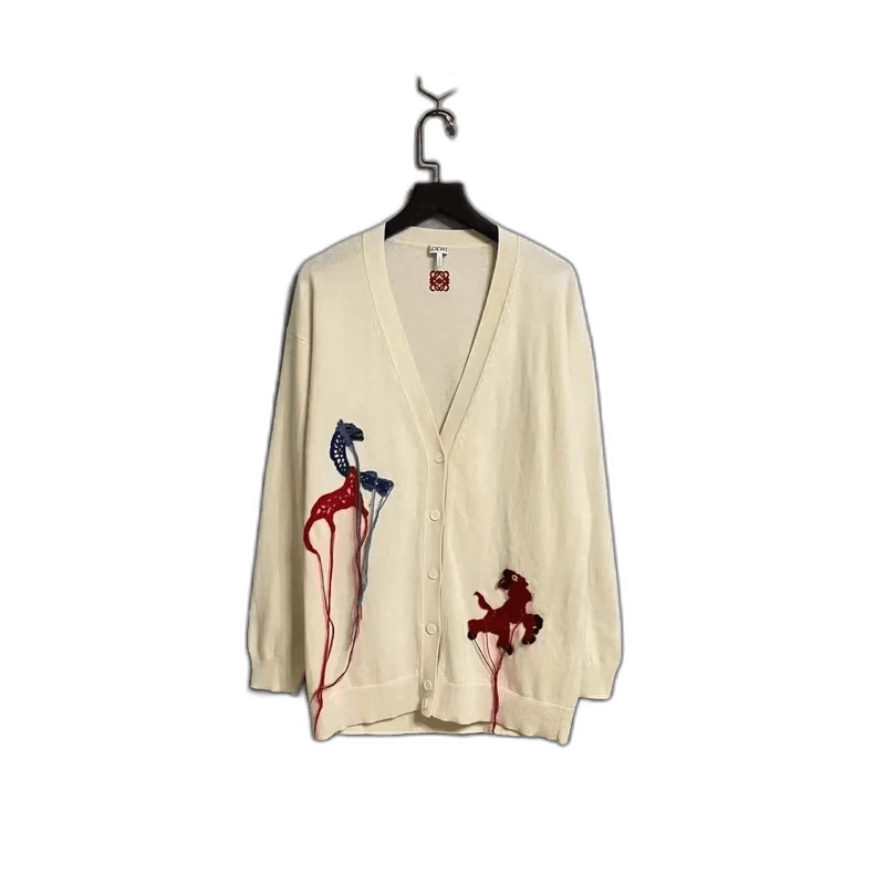 Loewe Loewe Wool Cardigan with Unique Embroidery-yf Size US XS / EU 42 / 0 - 1 Thumbnail