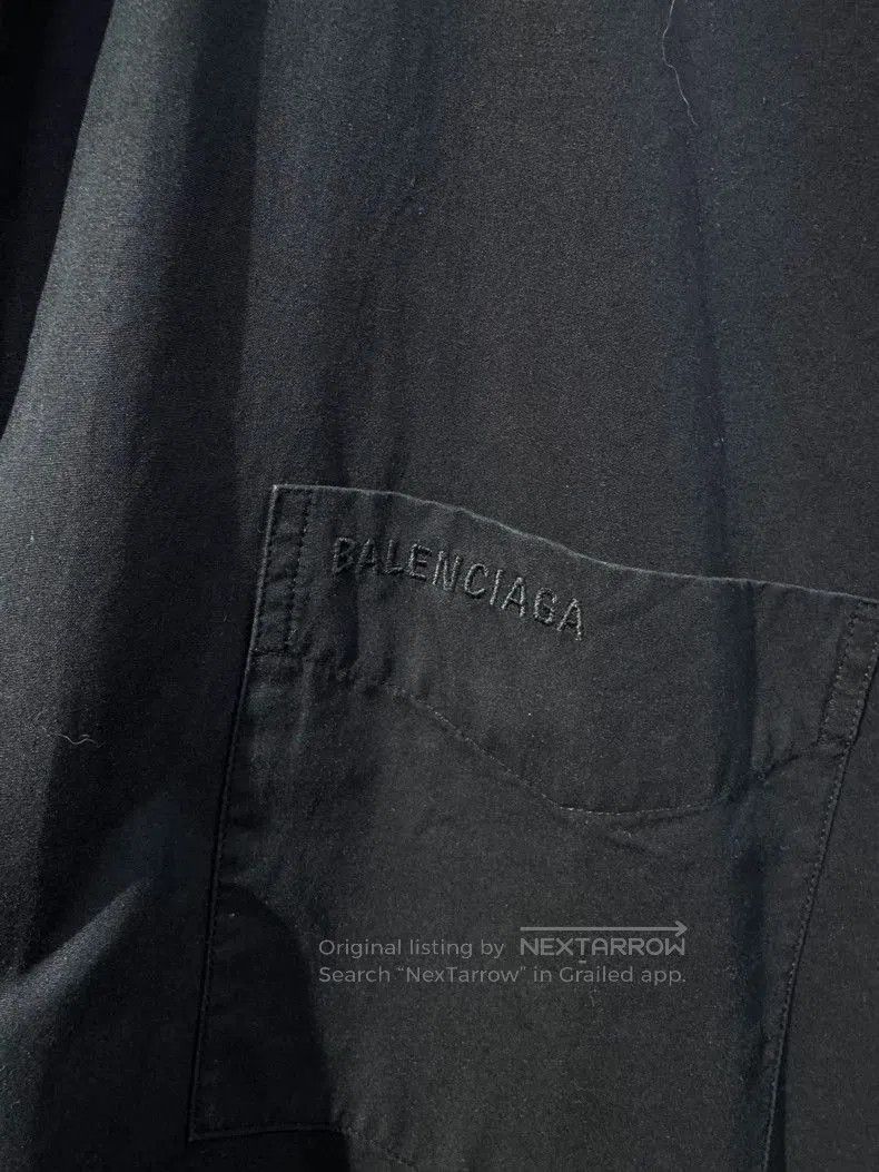 Balenciaga Balenciaga Black Logo Short Sleeve Shirt. Size US L / EU 52-54 / 3 - 3 Thumbnail