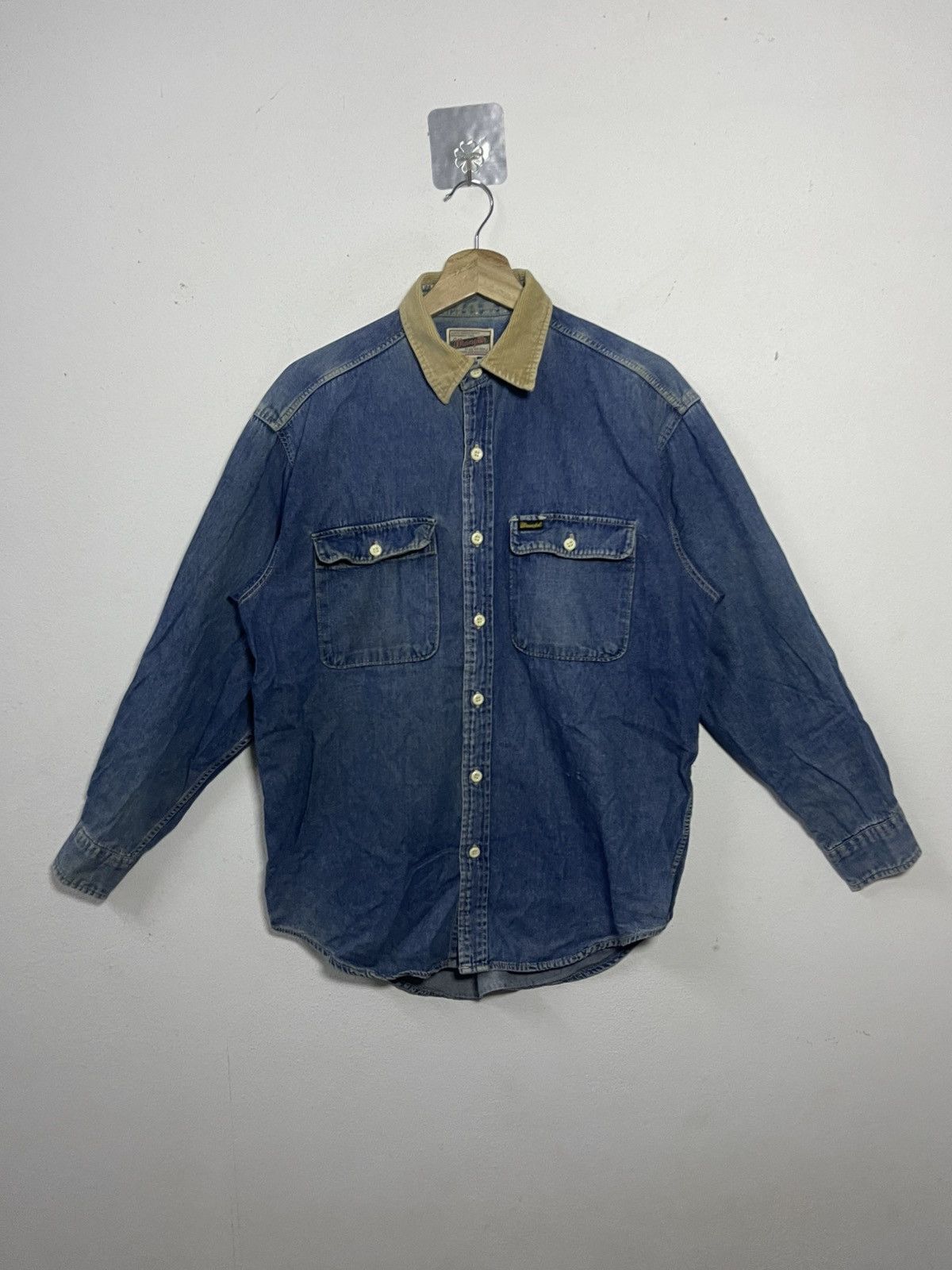Wrangler Vintage WRANGLE Denim Western Shirt Size US M / EU 48-50 / 2 - 1 Thumbnail